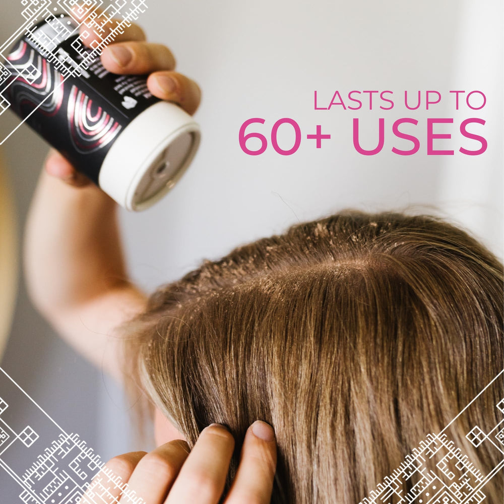 Viori dry shampoo volumizing-effect closeup displays added lift and body