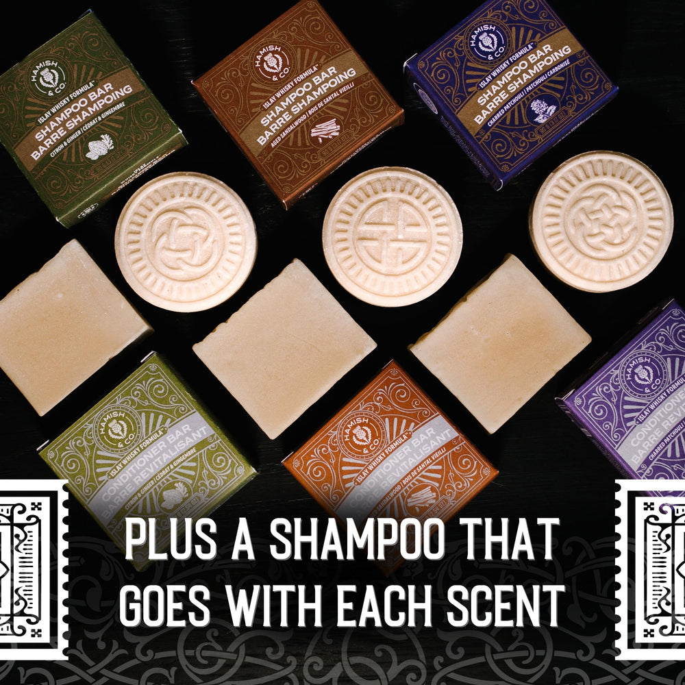 Viori Hamish & Co Conditioner Bar brand label shot conveys handcrafted quality.