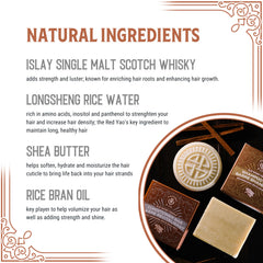 Viori Hamish & Co Conditioner Bar Scottish moors background evokes rugged masculinity.