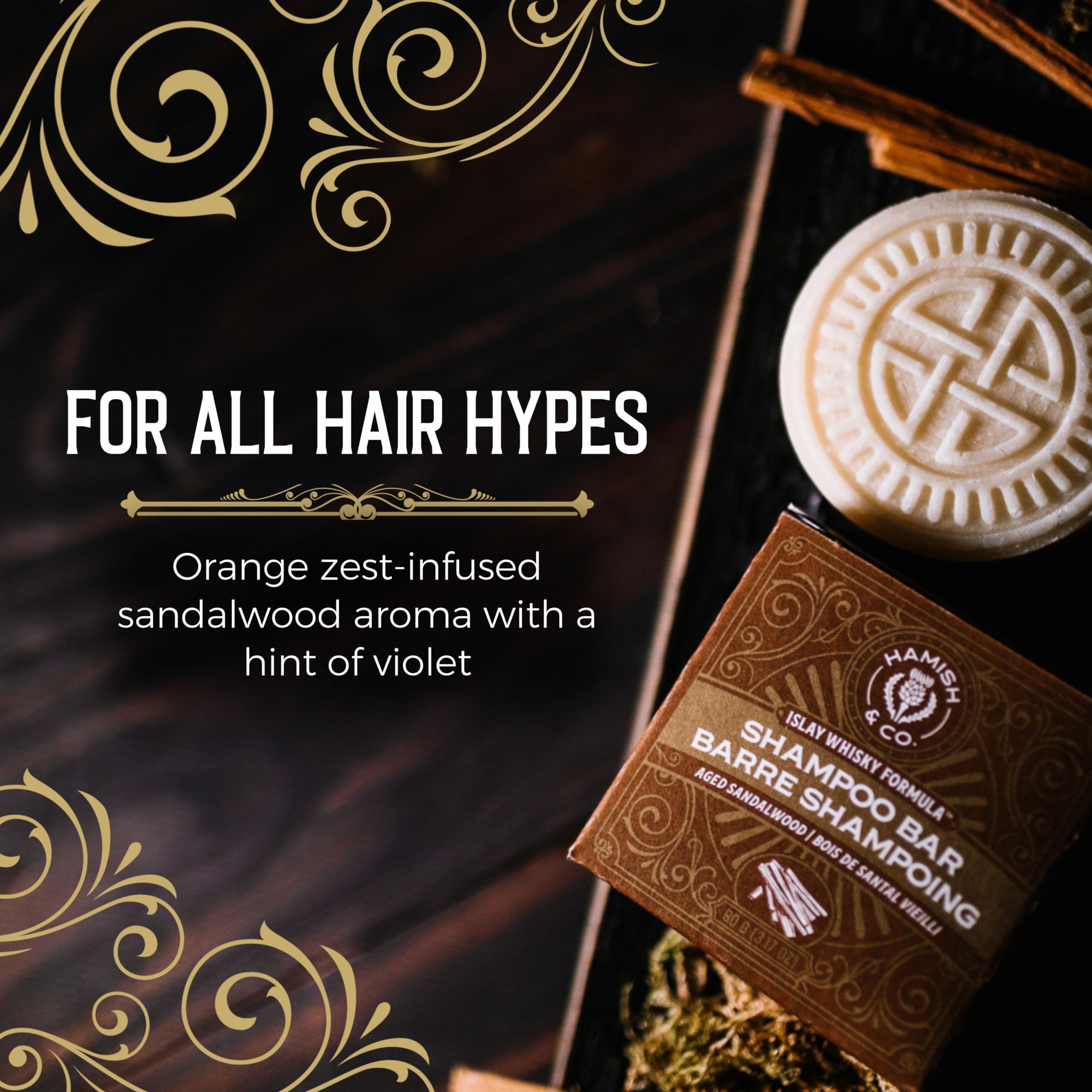 Viori Hamish & Co shampoo bar Islay whisky infusion bottle highlights indulgent hydration potential
