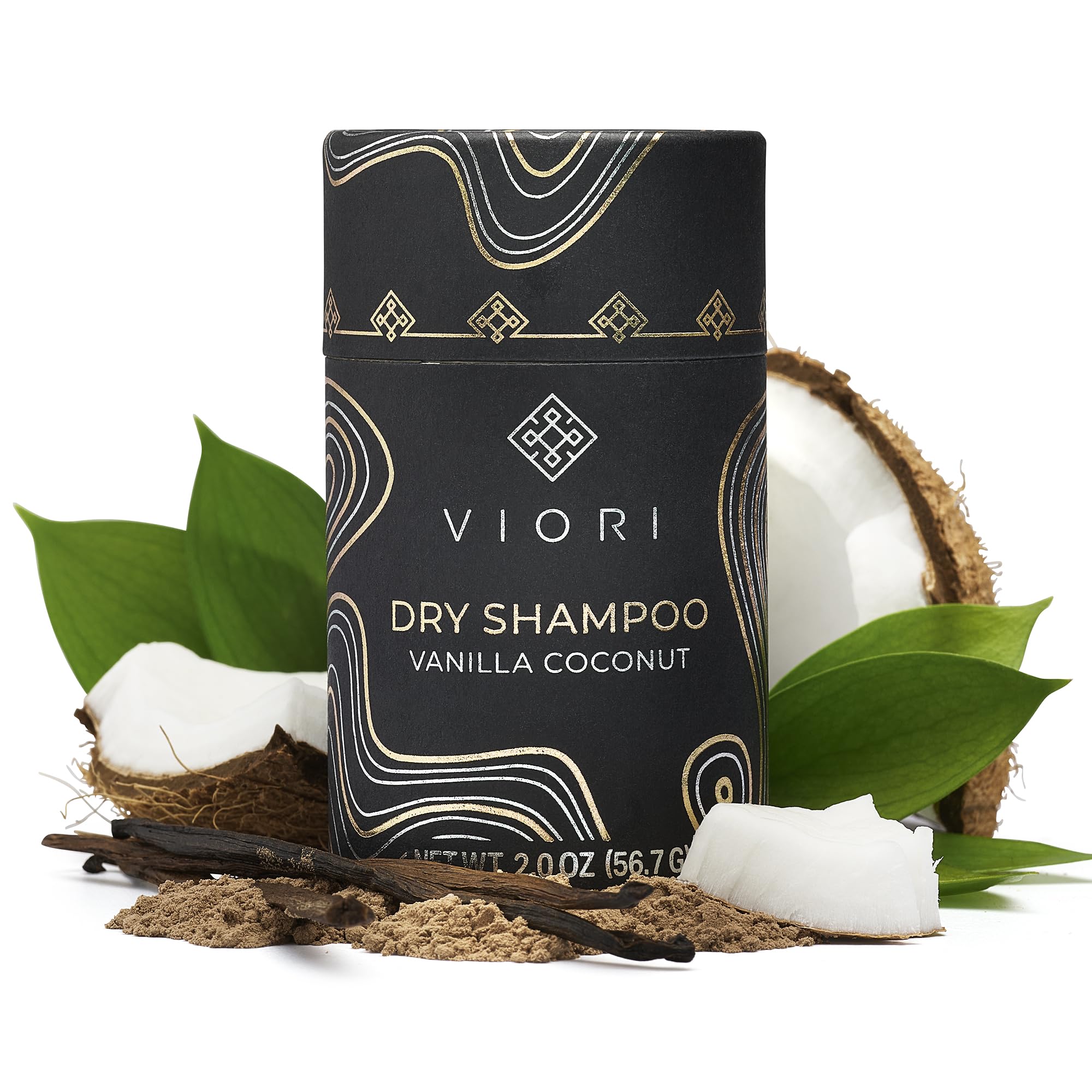 Viori polvo seco champú vainilla coco en botella; absorbe grasa, dejando sensación fresca.