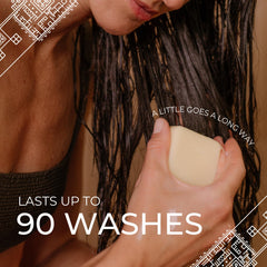 Close shot emphasizes bar's moisture-rich effect on dry, damaged hair.