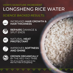 Viori Rice Water Shampoo Bar close-up highlights hydration