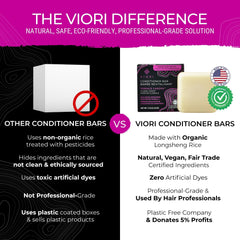 Viori Terrace Garden Conditioner Bar uses rice-water infusion for detailed conditioning.