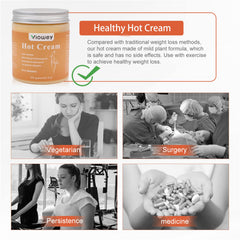 Viowey hot cream applied to arms for tightening and smooth skin