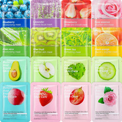 Viozakanry 16-pcs sheet masks variety pack offers versatile hydration options for home spa moments.