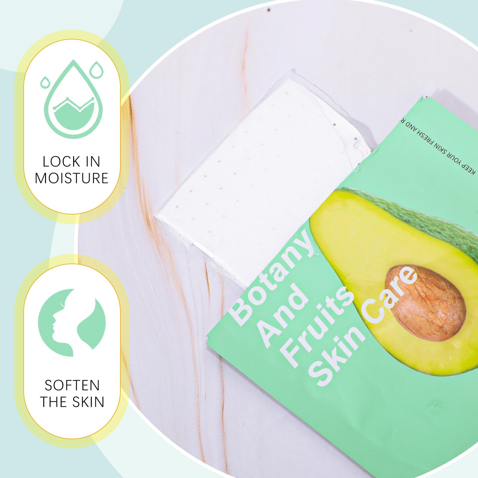 Viozakanry scented mask collection close-up highlights cucumber and rose options for refreshing care.