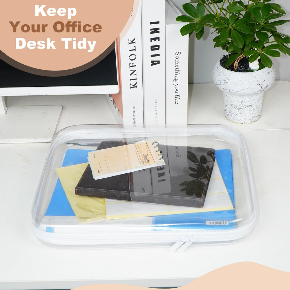 Viphope crystal-clear shell with durable zippers supports daily travel organization.
