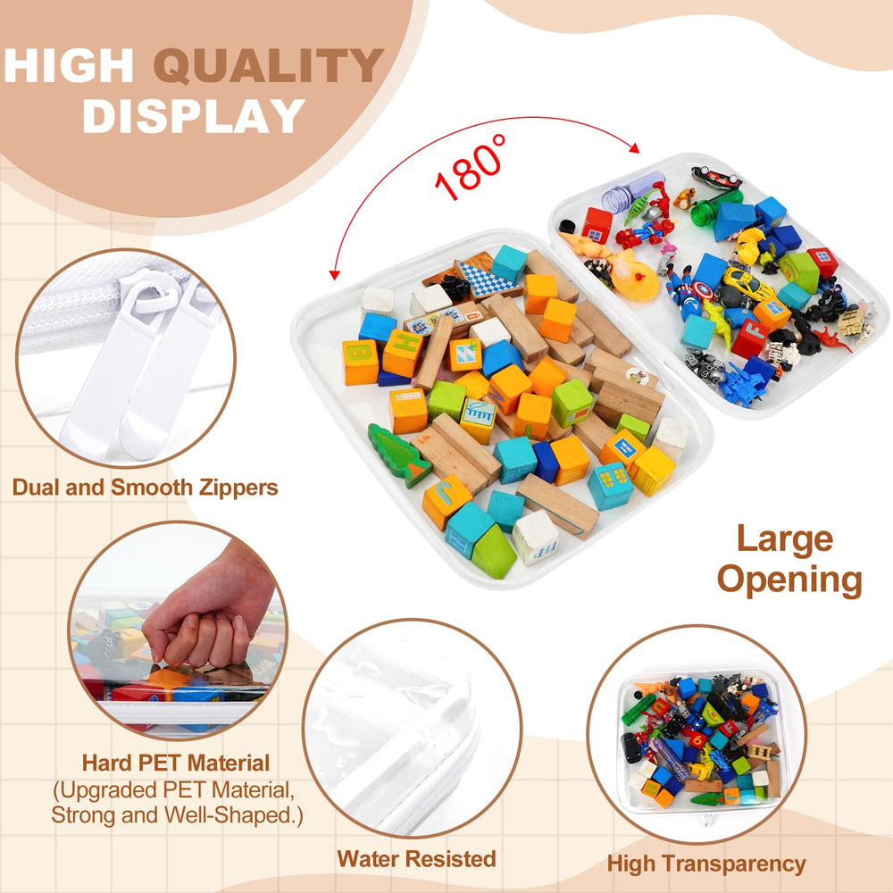 Viphope stackable clear cases show organized storage system for home or travel.