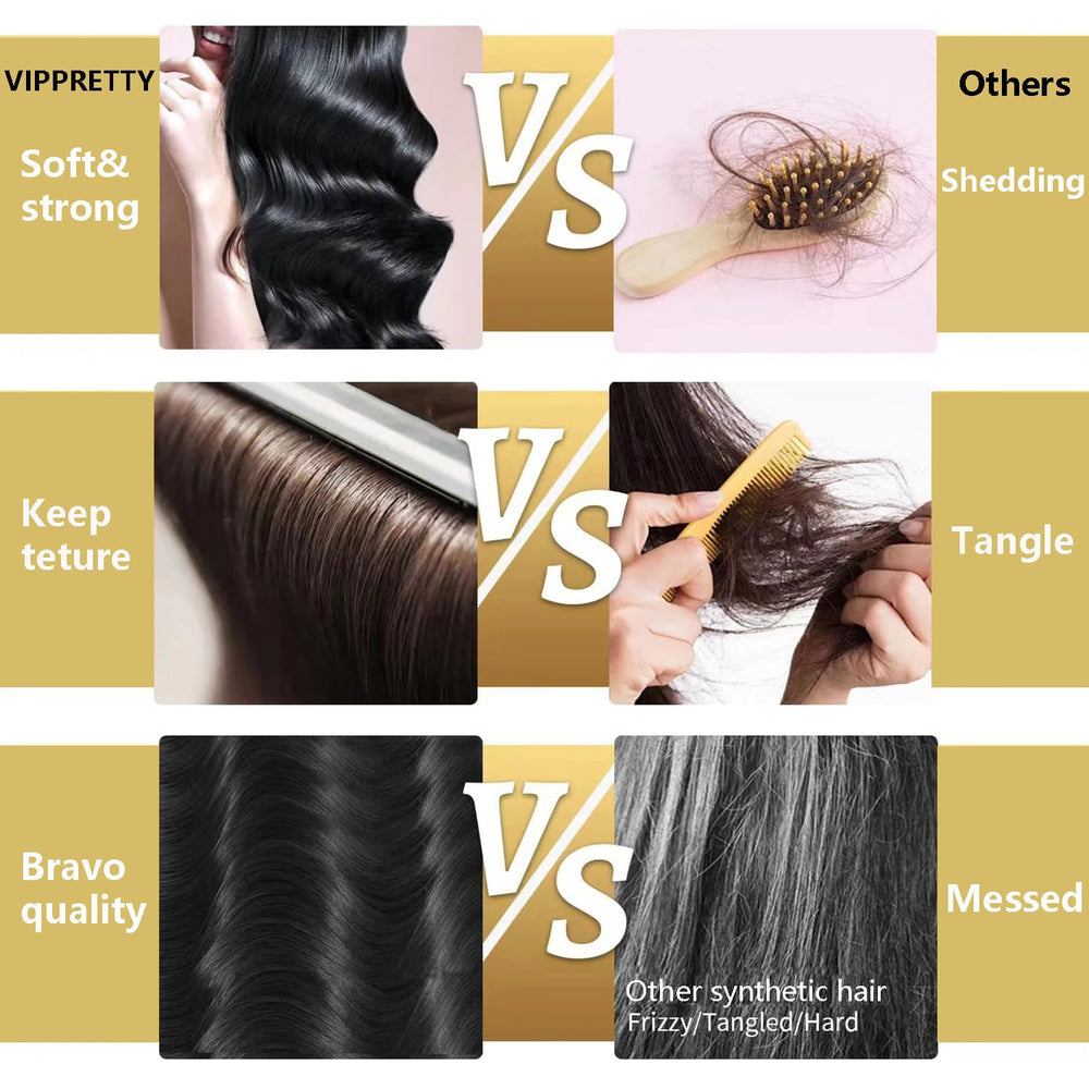VIPPRETTY pre-plucked hairline enables natural-looking hairline