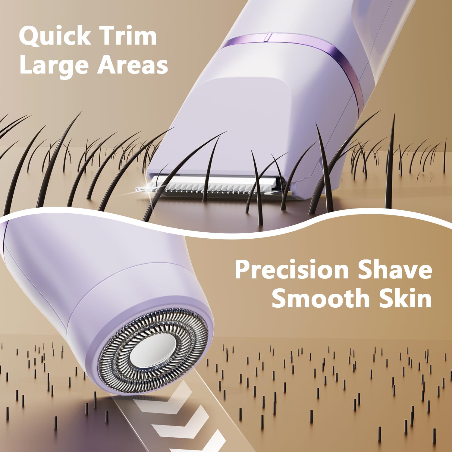 Virelle cordless shaver with ceramic blade for fast, gentle shave