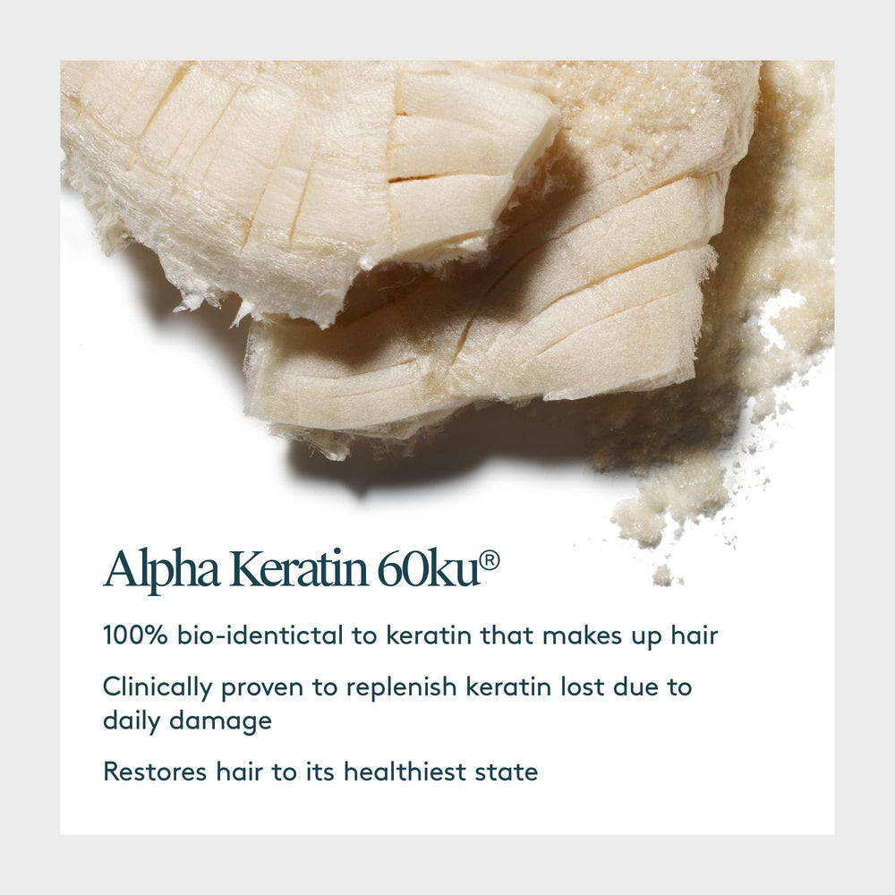 Pour-shot of Virtue Clarifying Detox Shampoo demonstrates translucent formula.