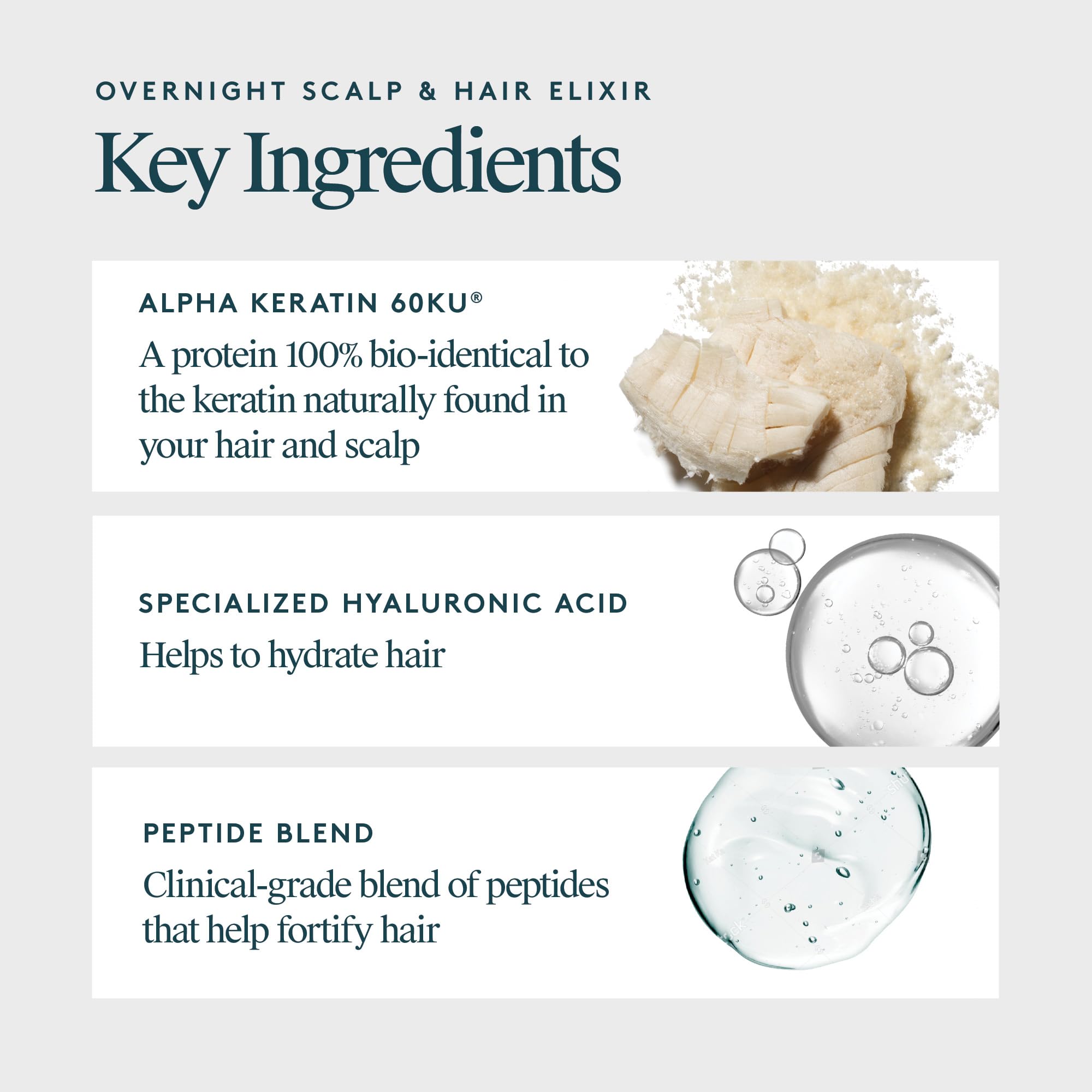 Virtue Correct Overnight Elixir bottle close-up highlighting lightweight non-greasy formula.