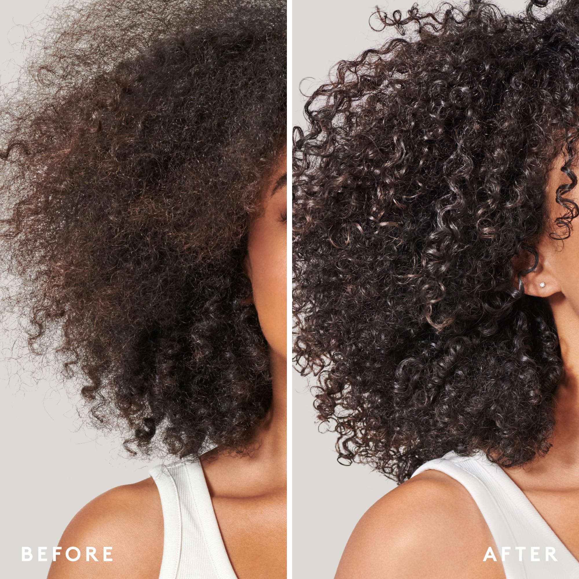 Virtue Curl Defining Whip hand-application shows easy distribution through hair