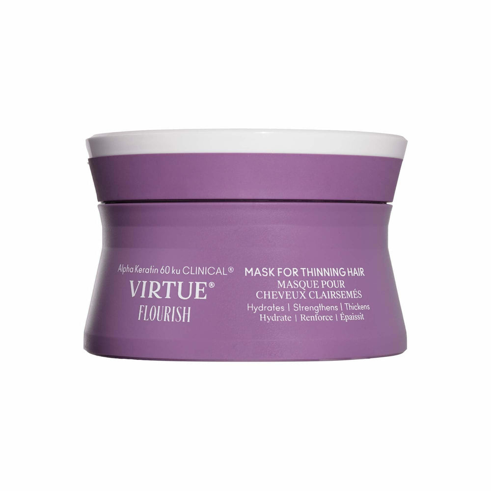 Virtue Flourish mask bottle pour shows whipped texture for easy, even application.