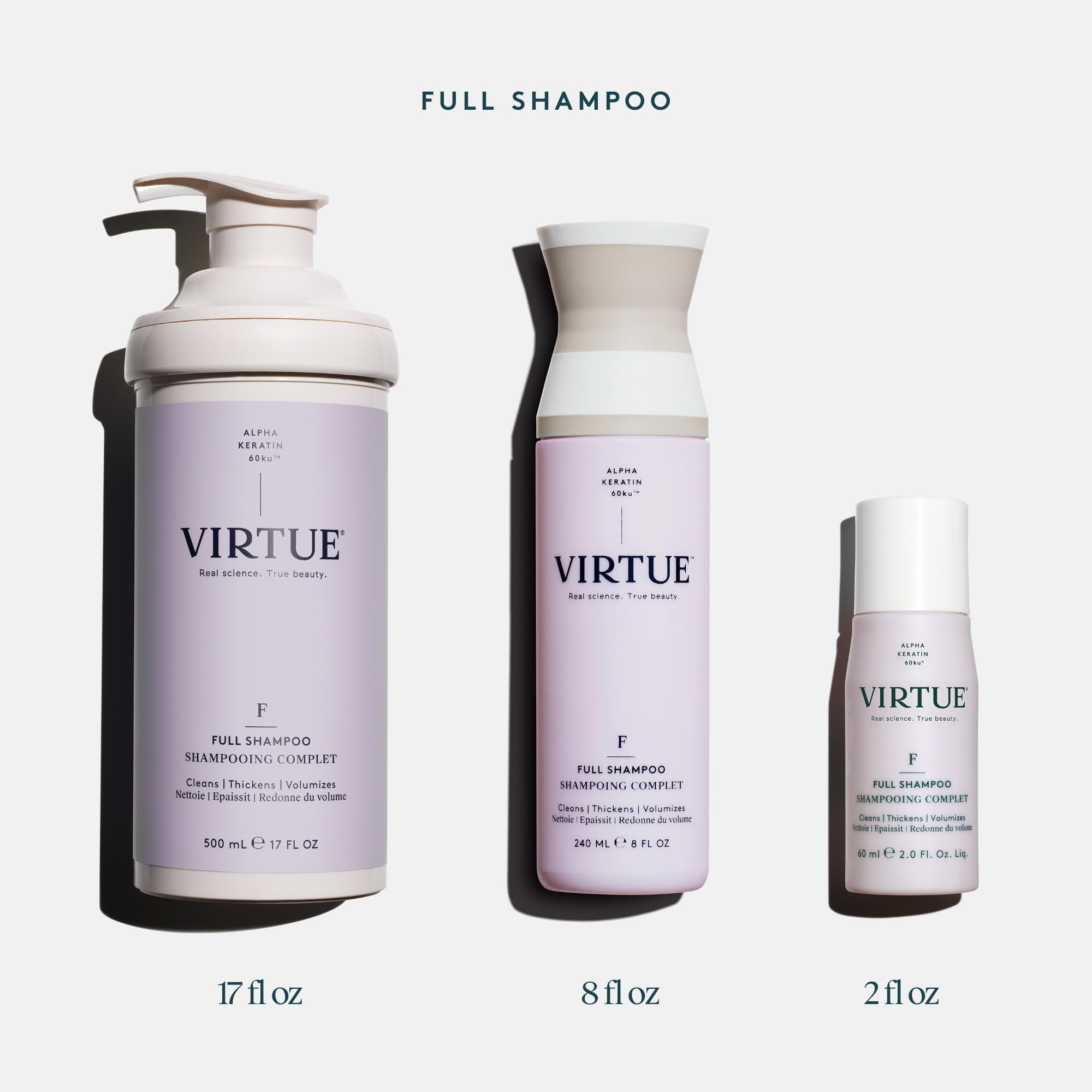 VIRTUE Full Shampoo citrus-floral fragrance delivers refreshing sensory experience