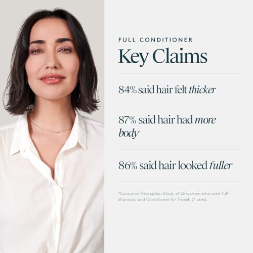 VIRTUE conditioner applied to hair to create added body.