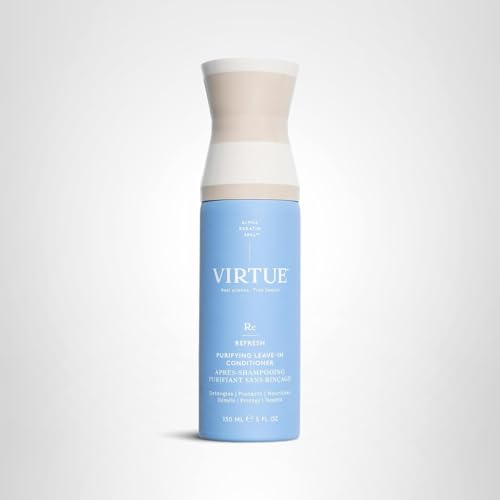 VIRTUE Purifying Leave-In Conditioner 5oz bottle ideal for daily detangling and nourishment.