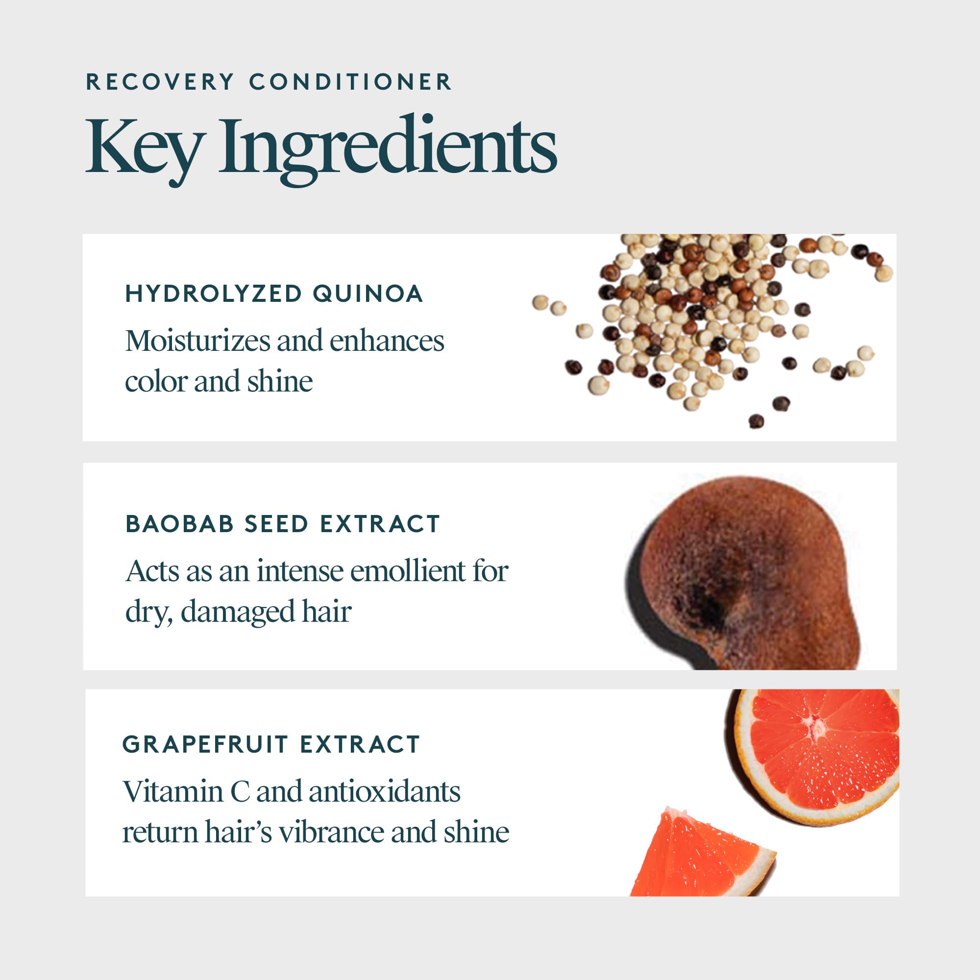 Virtue Recovery Conditioner label close-up communicates sulfate-free and color-safe credentials.
