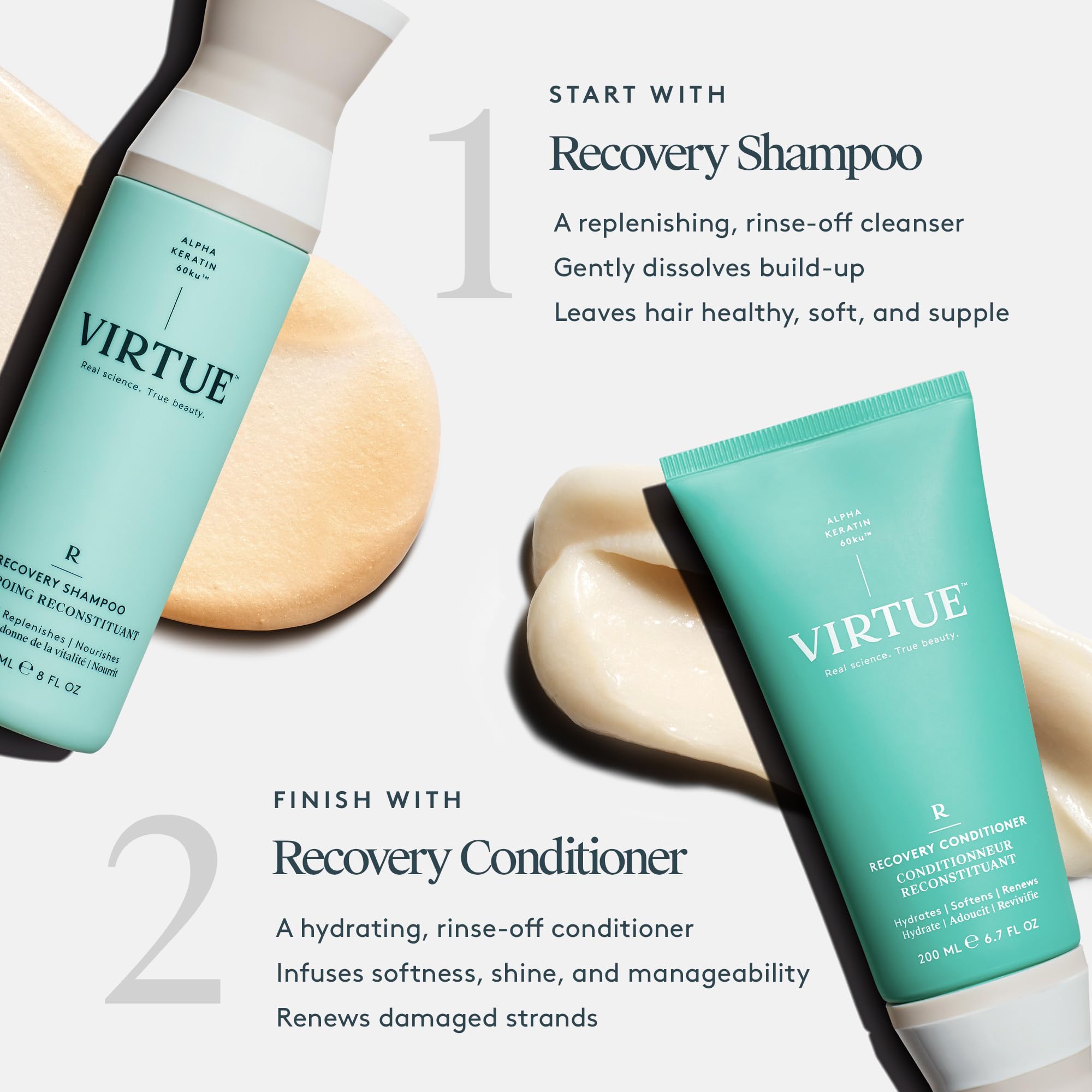 VIRTUE Recovery Shampoo baobab oil ingredient shot signaling nourishing hydration