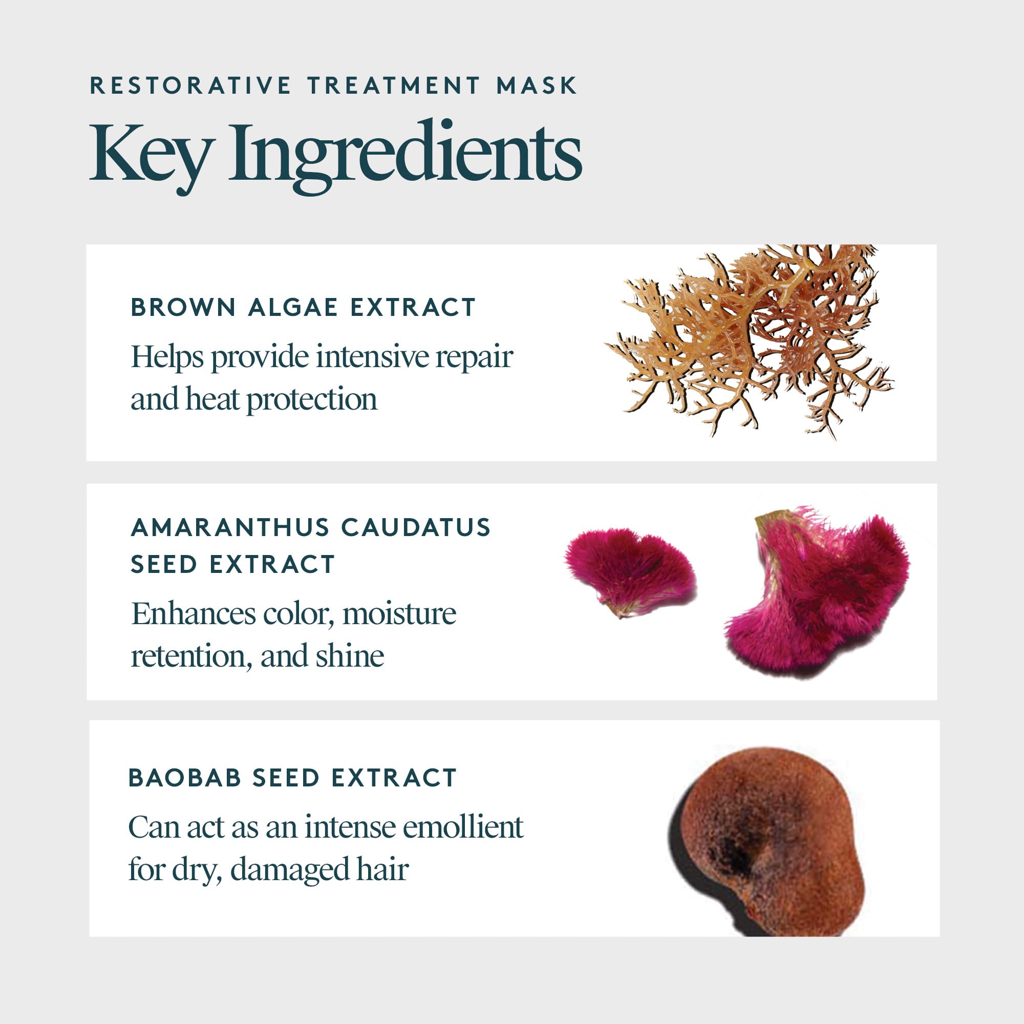 Virtue Restorative Hair Mask application shot emphasizes rich texture and deep conditioning.
