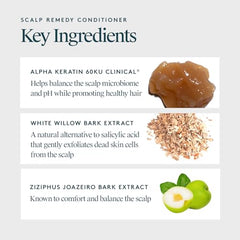 VIRTUE Scalp Remedy application close-up shows gentle, balanced scalp care