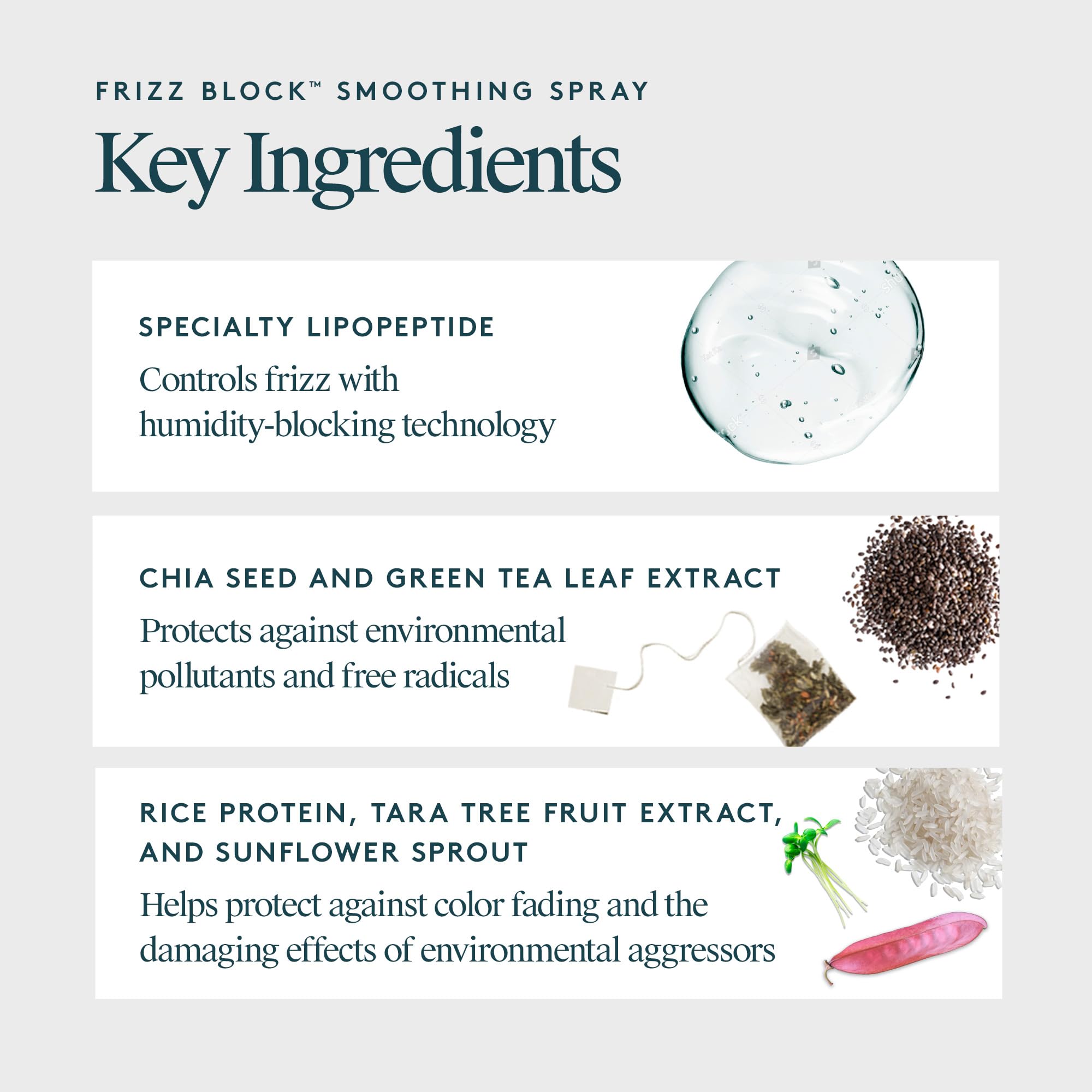 VIRTUE Smooth Frizz Block spray provides heat protection up to 450°F
