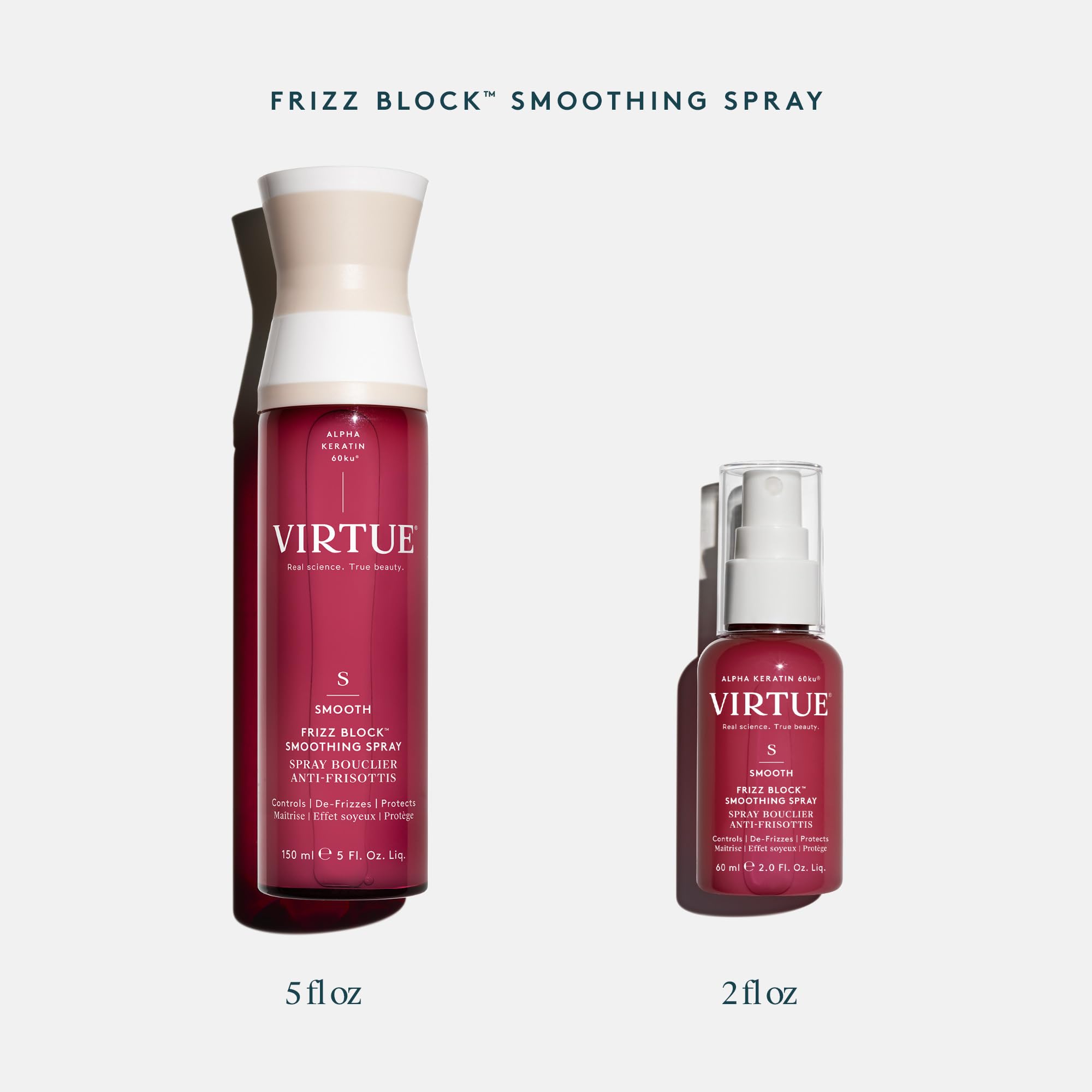 VIRTUE Smooth Frizz Block spray lightweight mist feels weightless