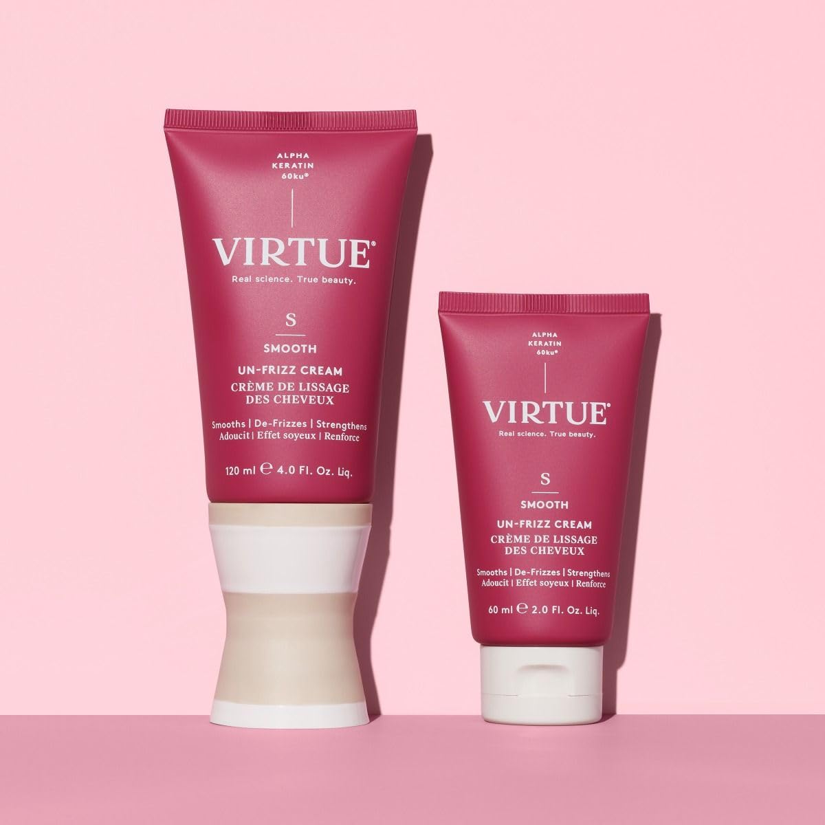 Virtue Un-Frizz curl definition close-up with reduced frizz