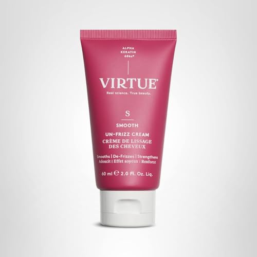 Virtue Un-Frizz humidity-resistant sleek hair look.