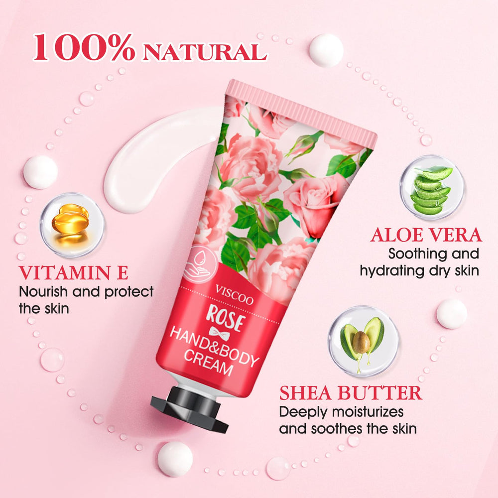 VISCOO hand cream gift set cherry blossom fragrance delivering soft, hydrated hands during busy days