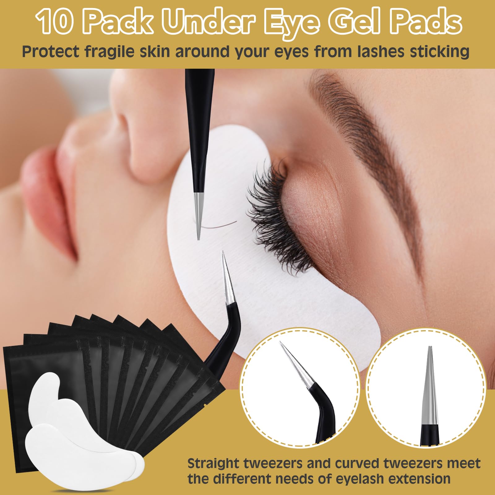 VISCOO-disposable-tools-practice-eyelashes image features hygienic, disposable items for safe training