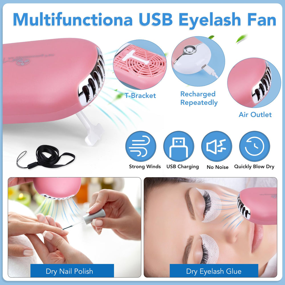 VISCOO lash extension kit with lash fan aids precision practice and faster lash grafting practice.