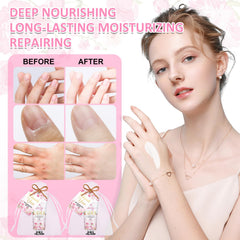 VISCOO hand cream application closeup highlighting quick-absorb hydration.