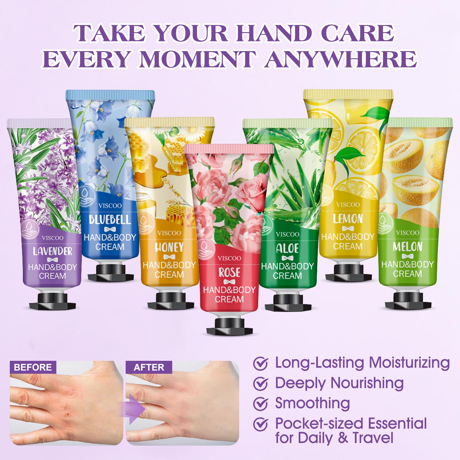 VISCOO lavender hand cream fragrance for calming hand care