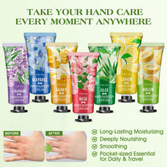 VISCOO lavender hand cream pack highlights calming aroma and quick absorption.