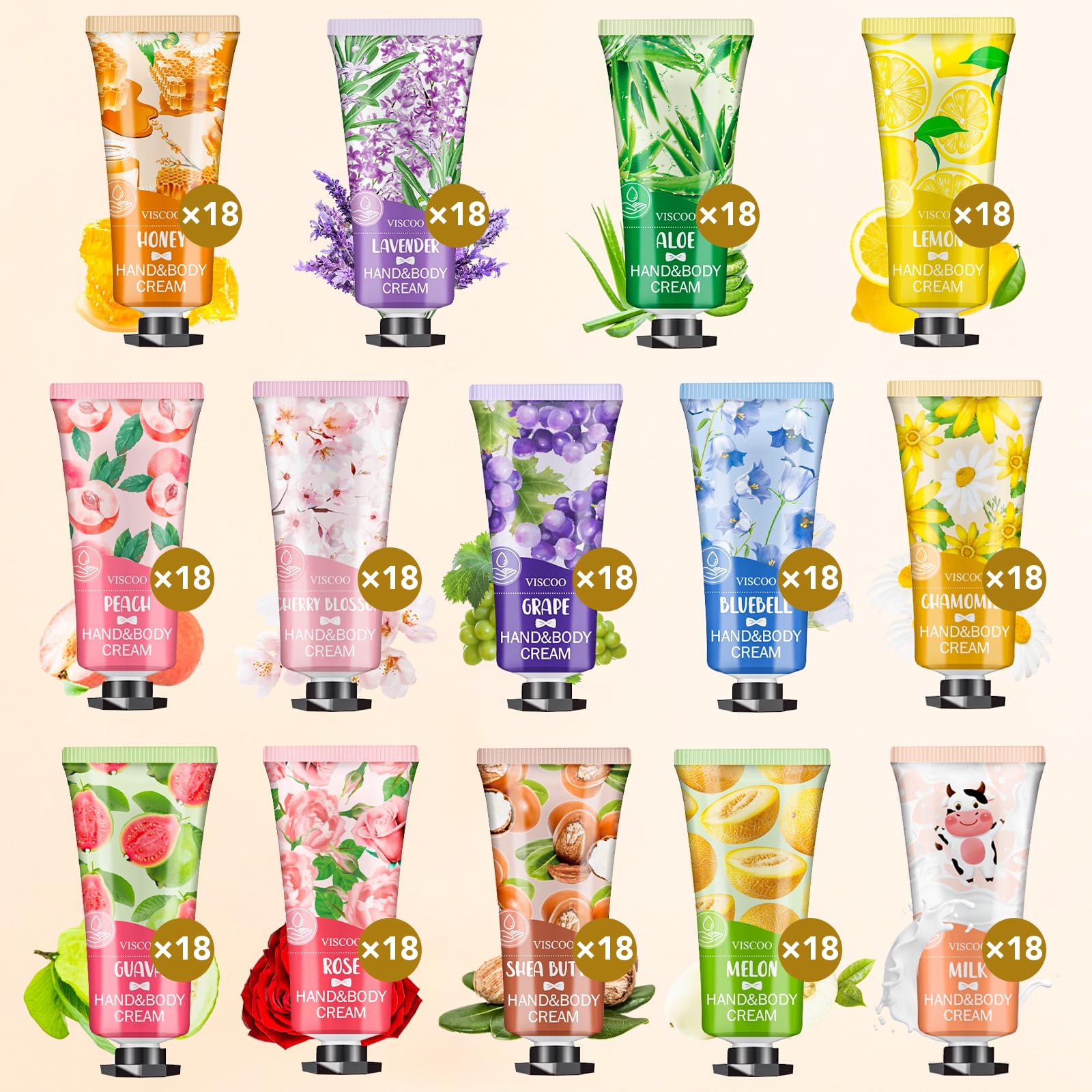 VISCOO soft-hands hand cream, quick-absorb formula for desk or purse.