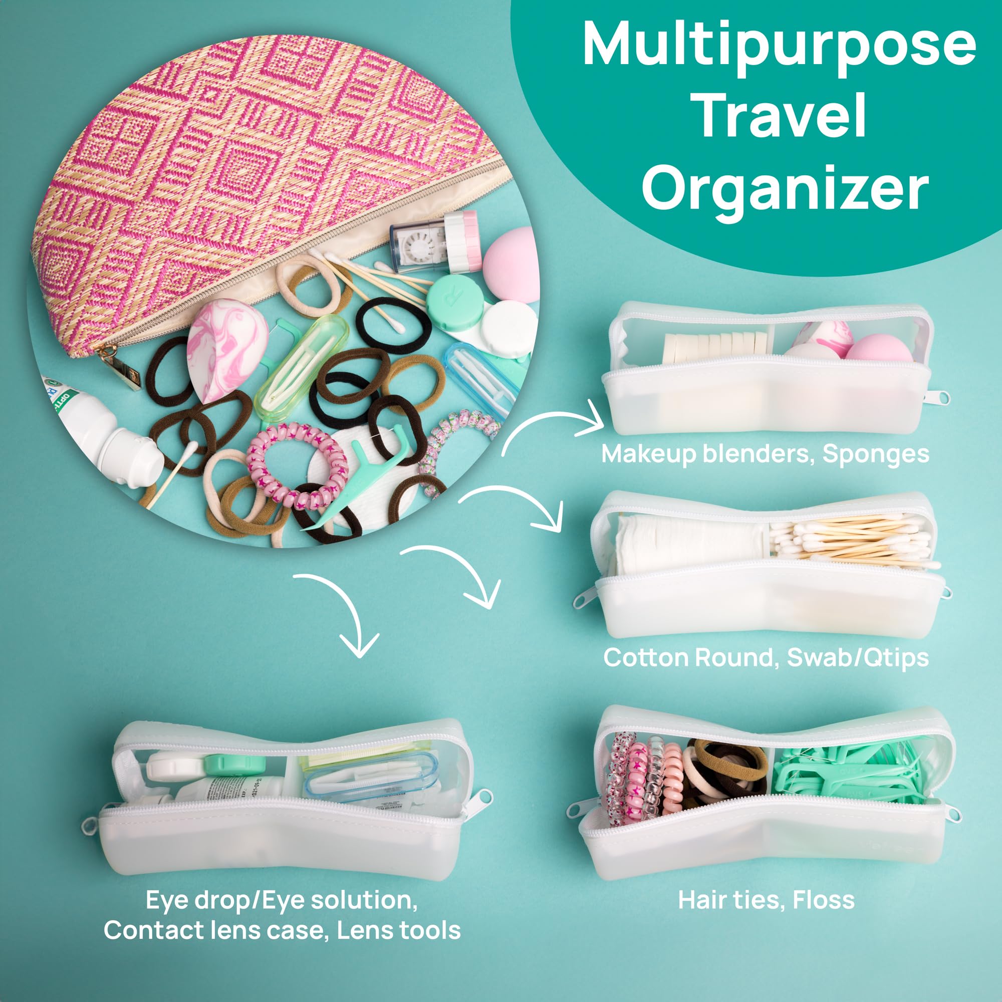 Visfresh generous-capacity qtips holder fits over 100 cotton pads and q-tips.