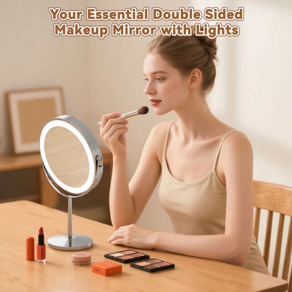 VisionSphere includes small mirror for quick touch-ups and lens cleaning.
