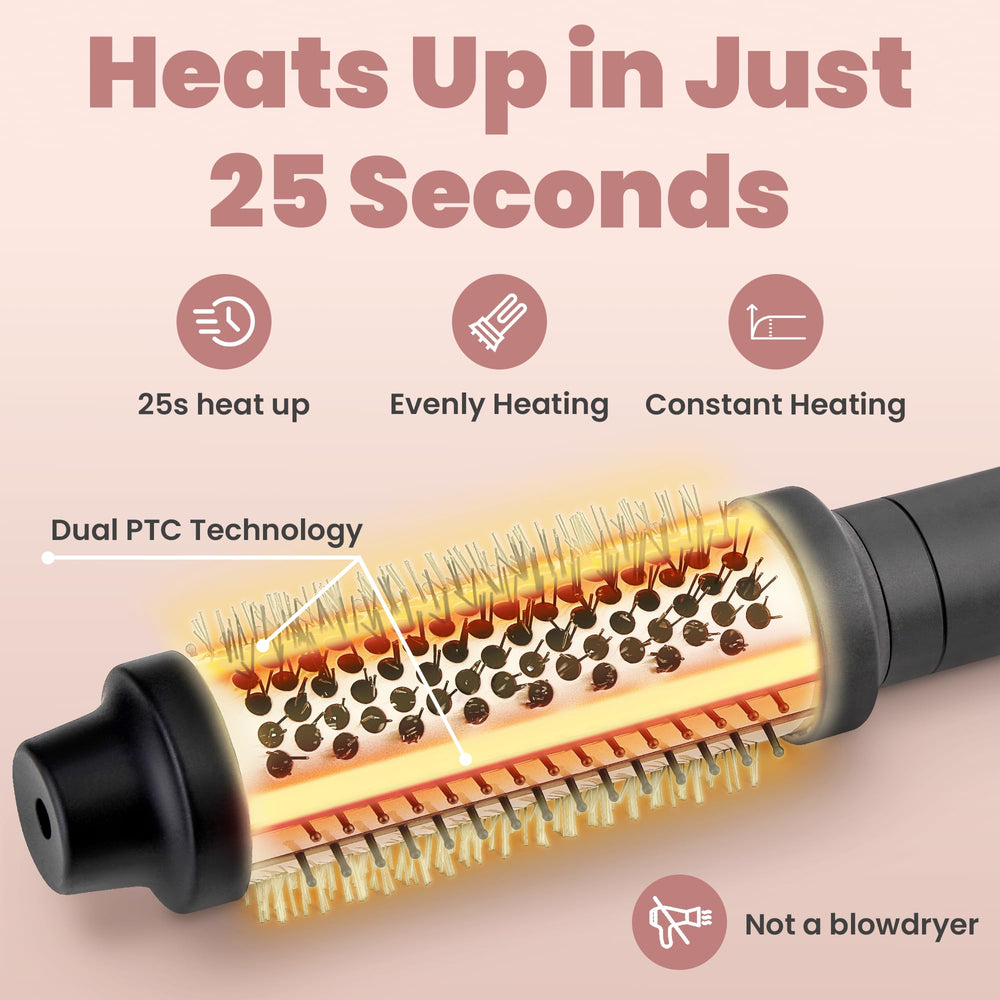 VISOFO Wavy Thermal Brush Pro heat capped design protects from excessive heat
