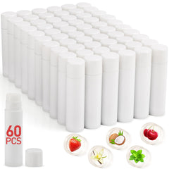 VISRIE 60-pack lip balm tubes ready for custom labeling and gifting