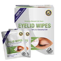 Visual Advantage Lunovus eyelid wipes packaging for easy on-the-go cleansing and eye refreshment.