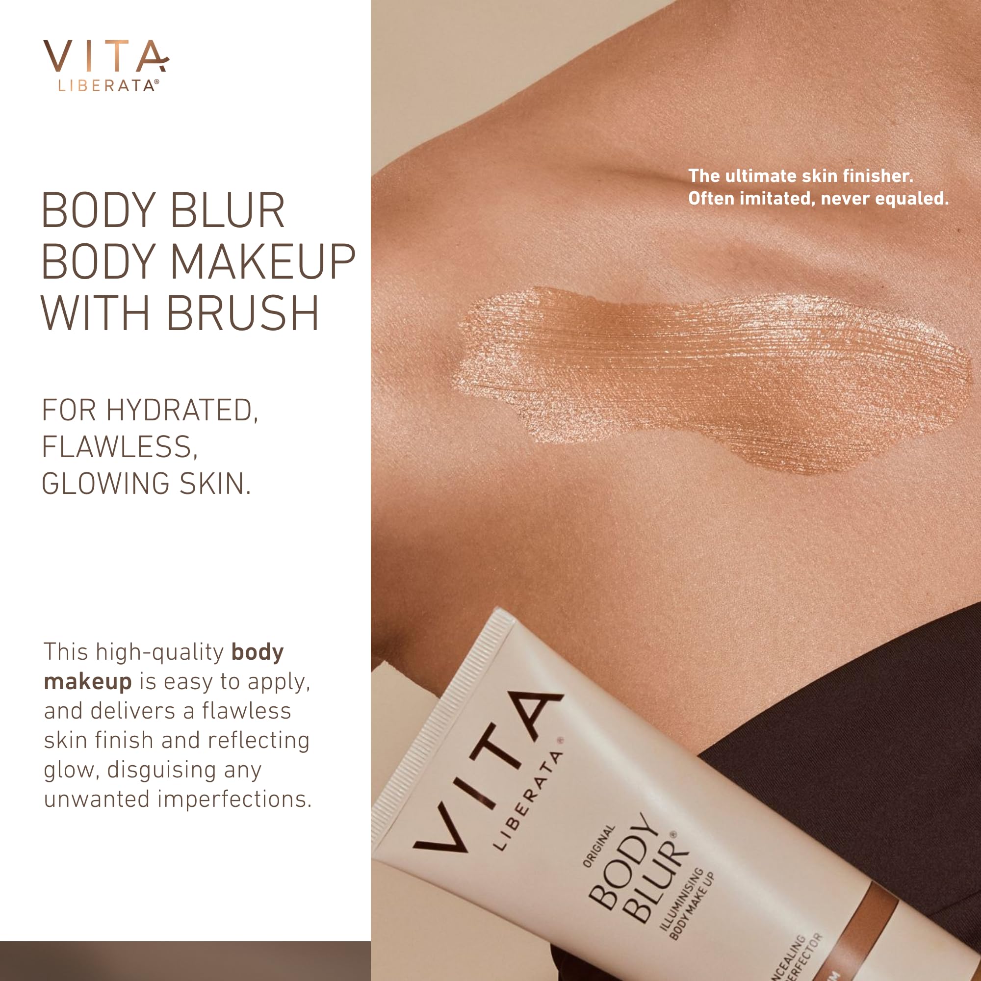 Vita Liberata Body Blur applying with mitt demonstrates even coverage