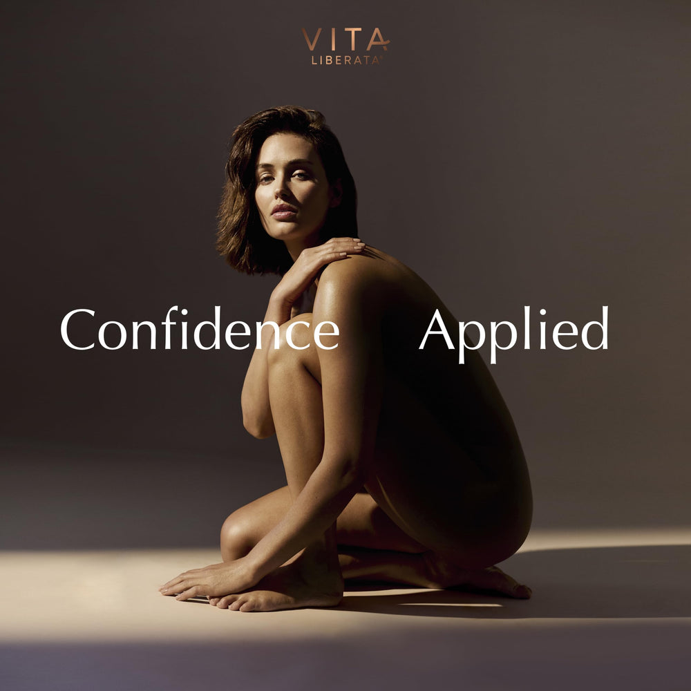 Vita Liberata Fabulous Gradual Tanning Lotion on sun-kissed skin showing lasting glow