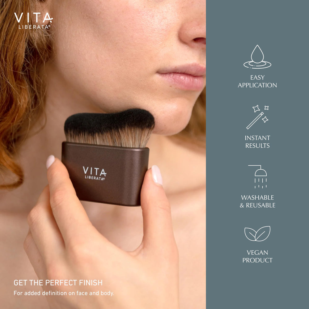 Uso en rostro y cuello para un difuminado homogéneo con Vita Liberata.