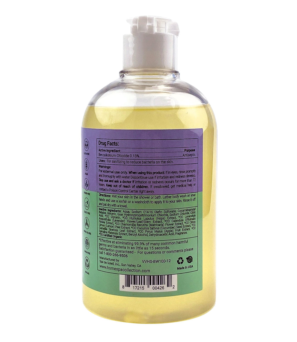 Vita Vie antibacterial body wash in a family shower scene illustrating versatile use