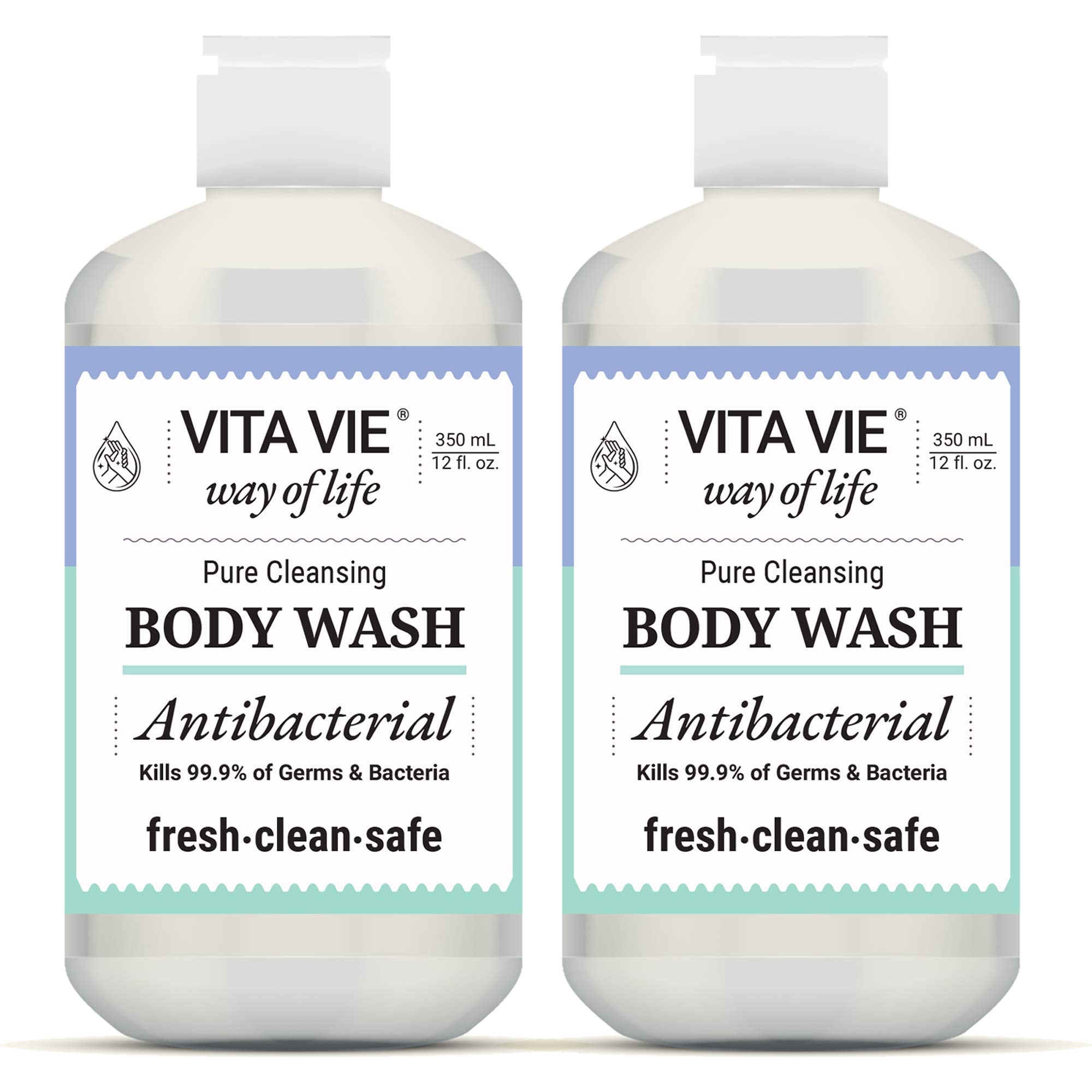 VITA VIE Body Wash bottle shot showing gentle cleanse for all skin types
