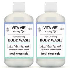 VITA VIE Body Wash bottle shot showing gentle cleanse for all skin types