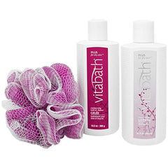 Vitabath lotion bottle shows rich moisture and quick absorption.