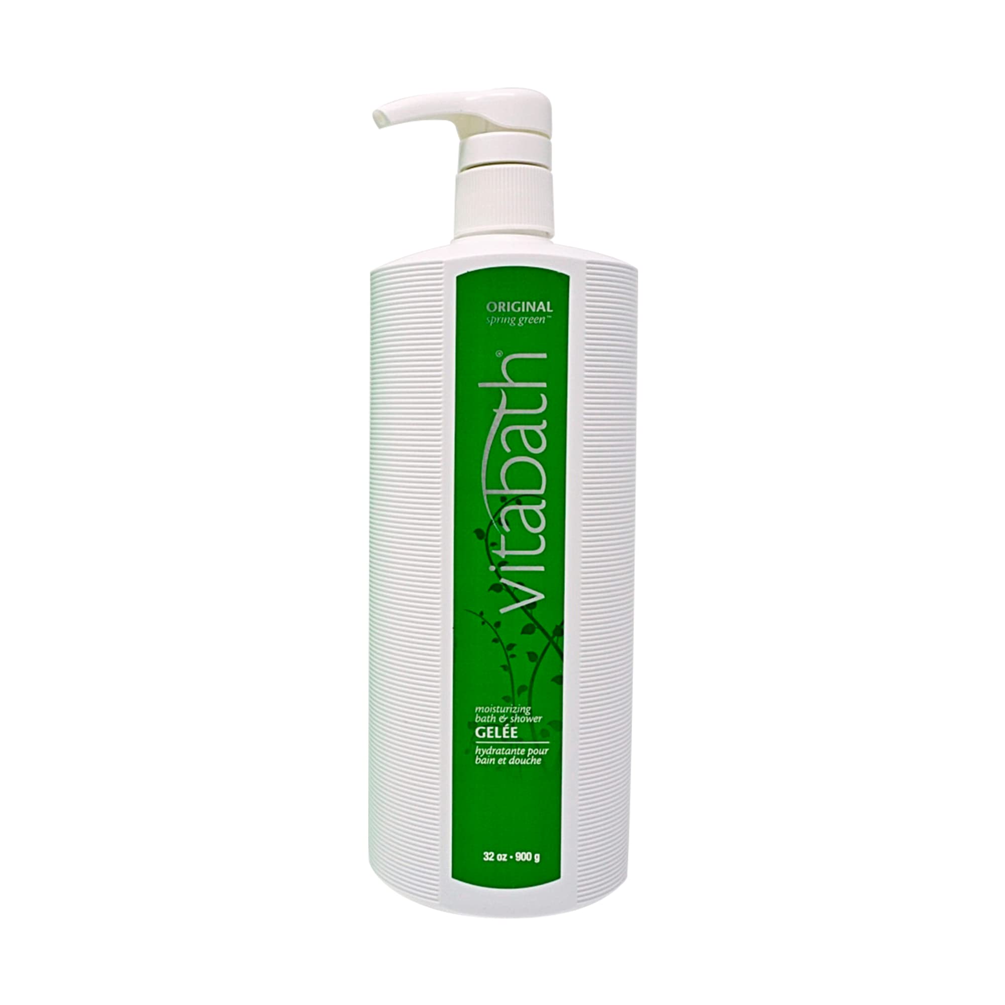 Vitabath Original Spring Green botanicals label highlights nourishing extracts and vitamins